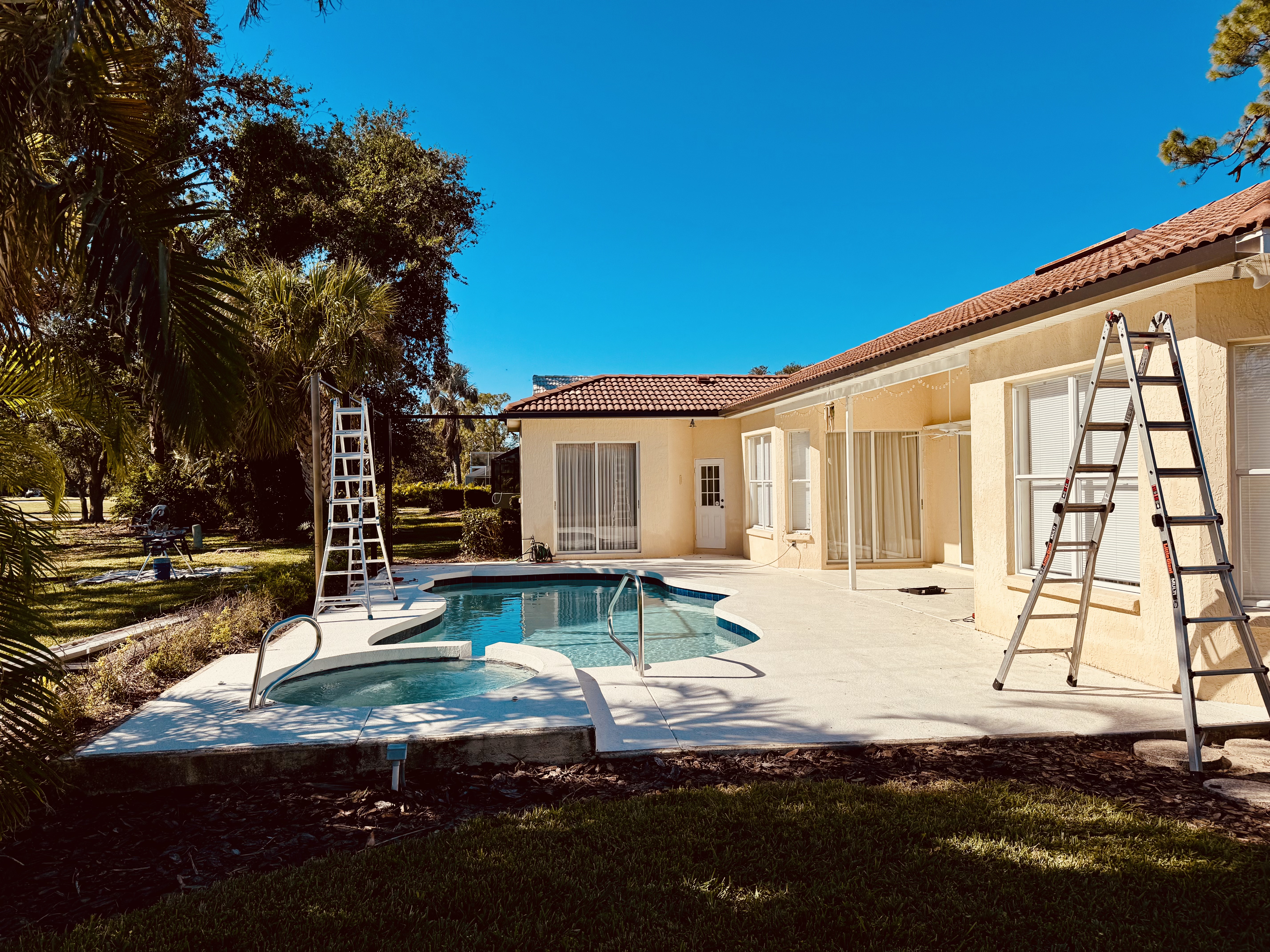 Screen enclosure before